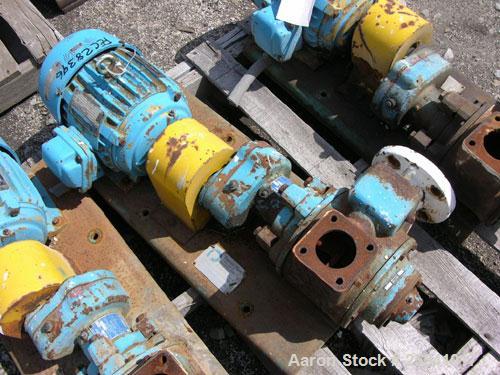 Used One (1) used Blackmer gear pump, model GSX2 1/24, carbon steel construction, 2.5" inlet/outlet, rated up to 155 GPM, on base with 5 hp 230/460 volt motor.
