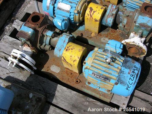 Used One (1) Blackmer gear pump, model GSX2 1/24, carbon steel construction, 2.5" inlet/outlet, rated up to 155 GPM, on base with 5 hp, 230/460 volt motor.