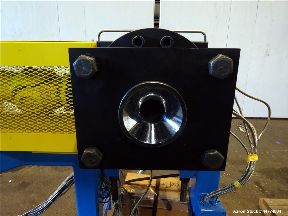 Used LCI Gear Pump, Model ES90/90. Driven by a Marathon 40 hp, 190-380 volt, 3600 rpm motor with a Sew-Eurodrive 18.96:1 gearbox ratio. Mounted on carbon steel frame with casters.