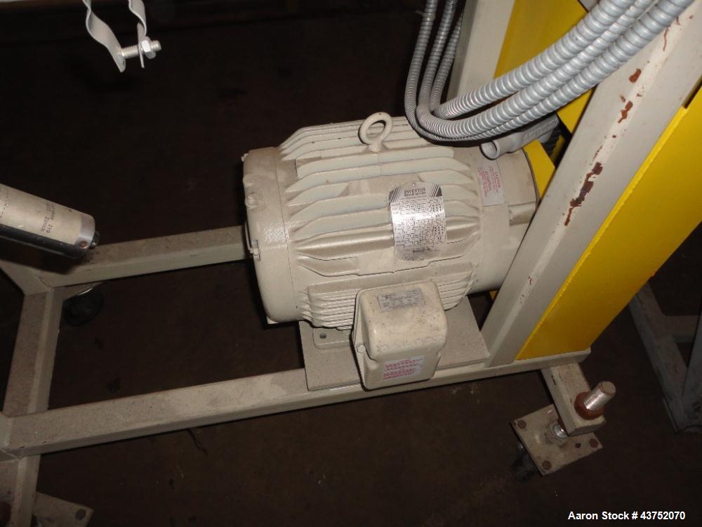 Used Maag gear pump, model EXTREX 45/45, rated up to 300#/hour capacity at 300 f, 200-3500 PAS viscosity, 69 rpm, 1000 psi suction pressure, 5000 psi discharge pressure, 2" inlet/outlet, on stand wit...