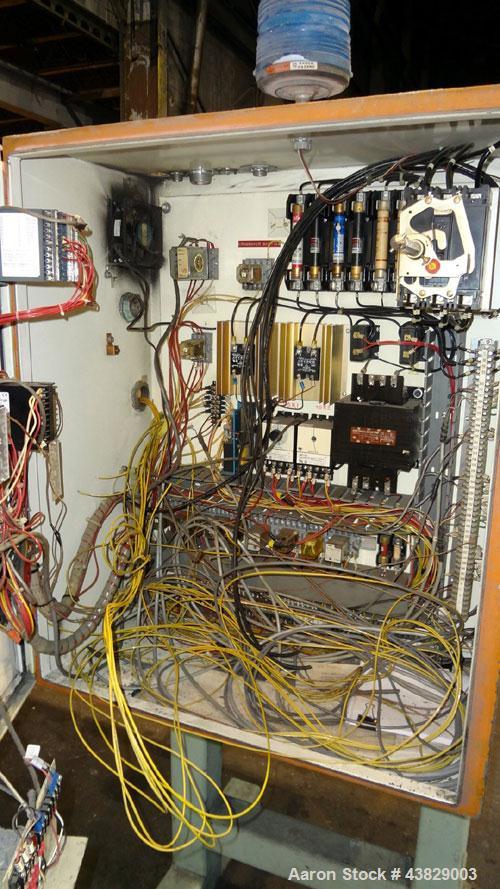 Used Extrex Gear Type Melt Pump. Driven by a 40hp, 3/60/208-230/460 volt, 1780 rpm motor with a Falk Model 284AFXD2A RAM gearbox, ratio 21.19 to 1. Floor standing vertical type support stand, approxi...