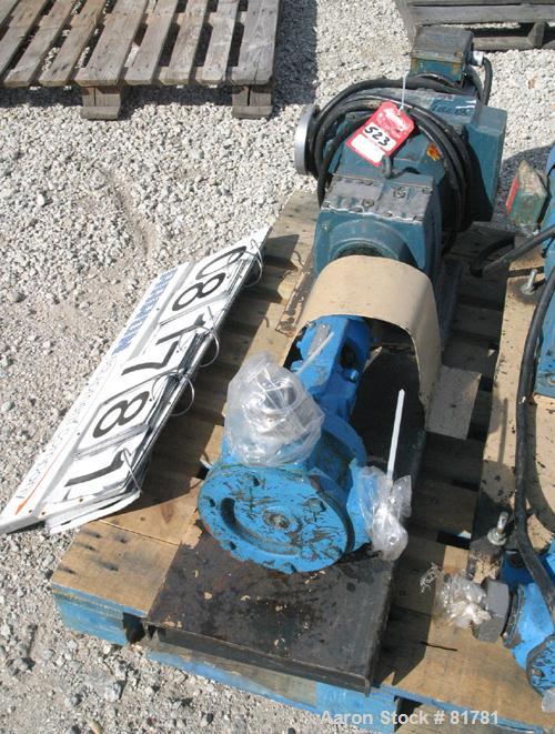 Used Viking Heavy Duty Internal Gear Pump, Model KK125, Carbon Steel. Approximately 100 gallons per minute at 780 rpm, maximum 200 psi. 2" NPT inlet/outlet. Driven by a 5 hp, 3/60/230/460 volt, 1745 ...