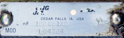 Used Viking Rotary Pump, Model LQ4724, 316 Stainless Steel. Approximately 90 gallons per minute at 420 RPM, 2-1/2" diameter inlet/outlet. Driven by a 7.5 HP, 3/60/208-230/460 Volt, 1140 RPM motor wit...