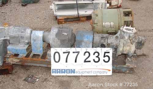 Used- Viking Rotary Pump, Model Q125, Carbon Steel. Approximately 320 gallons per minute at 520 rpm, 4" diameter inlet/outle...