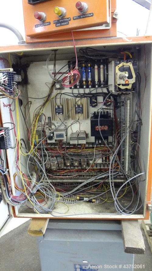 Used Welex Gear Pump, Model GP 56. Driven by a 20Hp, 500 volt, 1750/2300 rpm DC motor thru a cone drive, ratio 10 to 1. Includes a control panel. Serial# 6249, built 1995.