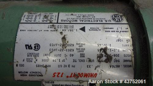 Used Welex Gear Pump, Model GP 56. Driven by a 20Hp, 500 volt, 1750/2300 rpm DC motor thru a cone drive, ratio 10 to 1. Includes a control panel. Serial# 6249, built 1995.