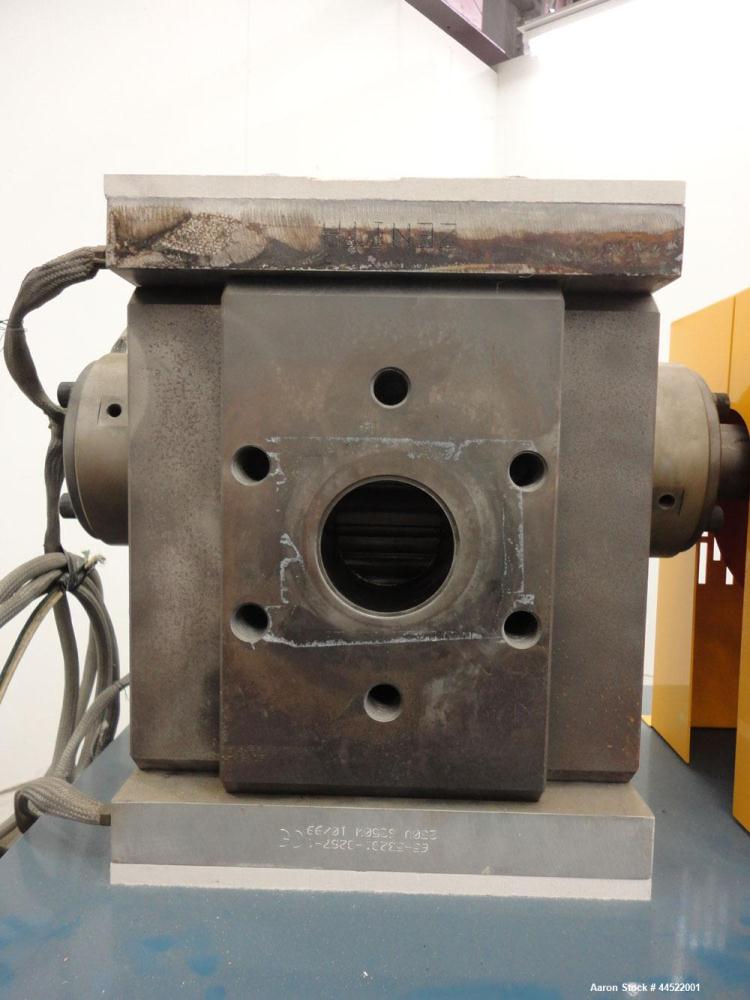 Unused- Zenith PEP-II Polymer Gear Pump, Model 60-20000-2466-4, Carbon Steel. Rated approximate 300cc per revolution, flow rate 300-3600 pounds per hour. Driven by a 20hp, 3/60/460 volt, 1775 rpm mot...