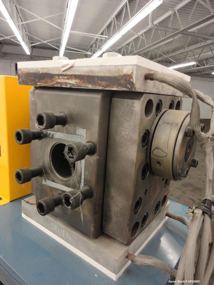 Unused- Zenith PEP-II Polymer Gear Pump, Model 60-20000-2466-4, Carbon Steel. Rated approximate 300cc per revolution, flow rate 300-3600 pounds per hour. Driven by a 20hp, 3/60/460 volt, 1775 rpm mot...