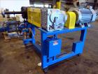 Used LCI Gear Pump, Model ES90/90. Driven by a Marathon 40 hp, 190-380 volt, 3600 rpm motor with a Sew-Eurodrive 18.96:1 gearbox ratio. Mounted on carbon steel frame with casters.