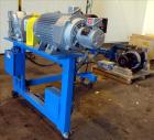 Used LCI Gear Pump, Model ES90/90. Driven by a Marathon 40 hp, 190-380 volt, 3600 rpm motor with a Sew-Eurodrive 18.96:1 gearbox ratio. Mounted on carbon steel frame with casters.