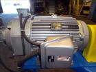 Used LCI Gear Pump, Model ES90/90. Driven by a Marathon 40 hp, 190-380 volt, 3600 rpm motor with a Sew-Eurodrive 18.96:1 gearbox ratio. Mounted on carbon steel frame with casters.