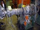 Used Maag Extrex Gear Pump, Model EX90 4STE 10/0. Driven by a 30 hp DC motor with SCR control. Includes an operator panel for pressure.