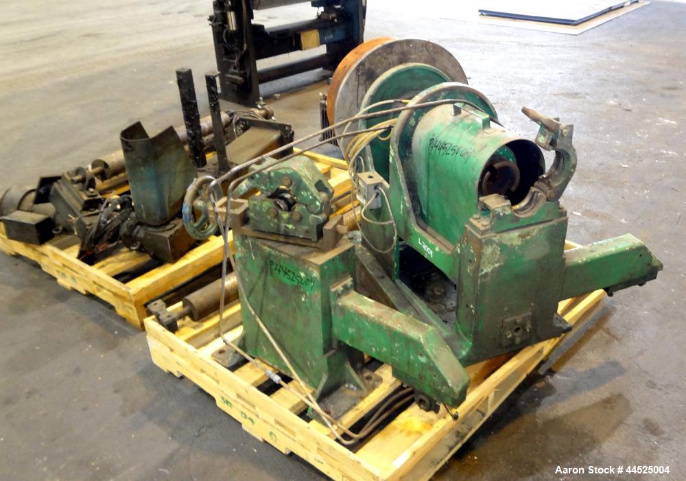 Used Genik Knife-Over-Roll Coater. 12" diameter x 44" face. single roll, chrome plated, water chilled with stationary scraper knife. Manual jack attachment to adjust gap.