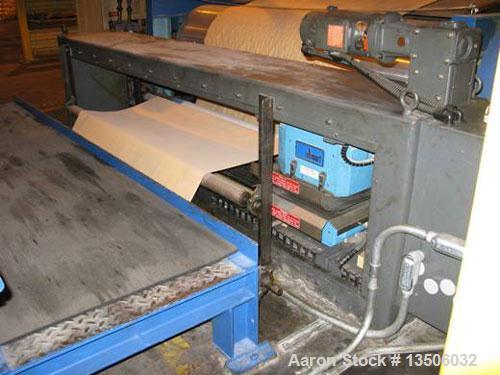 Used-Black Clawson Knife Over Roll Coater, 66" wide, model 311. Unit is comprised of a payoff frame, hot oil heated applicat...