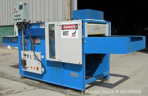Used Glenro Laminator, Model GOL-24HC. Maximum working width 24'', speed range 3-40 feet per minute, effective heated length 35 3/4'', maximum product thickness 1/4'', maximum temp 200 degrees C. Dri...