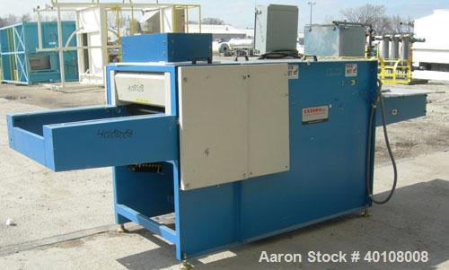 Used Glenro Laminator, Model GOL-24HC. Maximum working width 24'', speed range 3-40 feet per minute, effective heated length 35 3/4'', maximum product thickness 1/4'', maximum temp 200 degrees C. Dri...