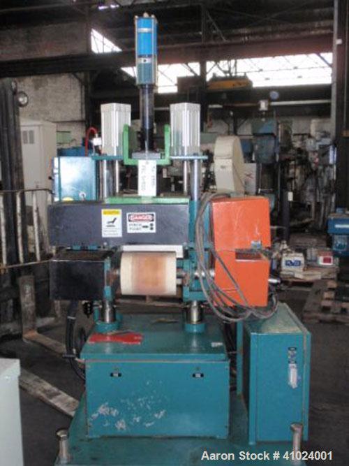 Used CDS Artificial Lumber Embosser, Model CES 2-8 . (1) 8'' diameter x 10'' face embossing roll set up for 8" wide embossing. Roll constructed of metal with air cylinder pressure. Driven by a 1 1/2 ...