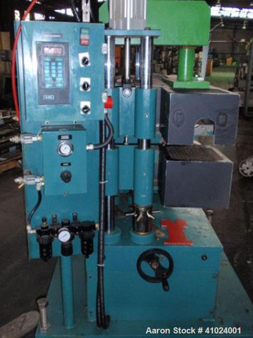 Used CDS Artificial Lumber Embosser, Model CES 2-8 . (1) 8'' diameter x 10'' face embossing roll set up for 8" wide embossing. Roll constructed of metal with air cylinder pressure. Driven by a 1 1/2 ...