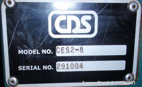 Used CDS Artificial Lumber Embosser, Model CES 2-8 . (1) 8'' diameter x 10'' face embossing roll set up for 8" wide embossing. Roll constructed of metal with air cylinder pressure. Driven by a 1 1/2 ...