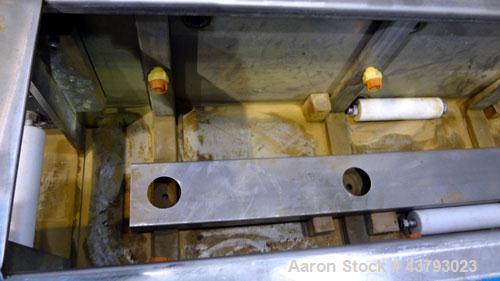 Used Custom Downstream Systems Vacuum Calibration Table, Model CVC 10-25. 304 Stainless steel tank approximate 14" wide x 97" long x 13" deep, table 25-1/2" wide x 120" long. Includes a plastic top t...