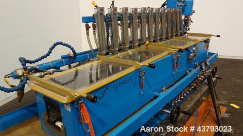 Used Custom Downstream Systems Vacuum Calibration Table, Model CVC 10-25. 304 Stainless steel tank approximate 14" wide x 97" long x 13" deep, table 25-1/2" wide x 120" long. Includes a plastic top t...