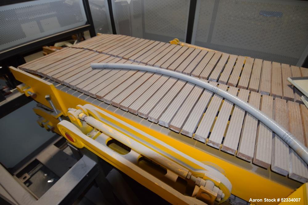 Used Xintian Machinery 800mm Wide x 2400mm Long Contact Dual Lane Cleated Belt Haul Off Unit, Serial# 201400068, Built 2014.
