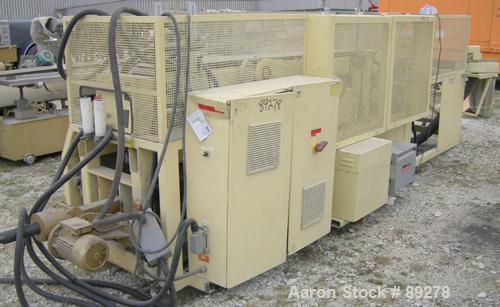 Used Actual Puller/Cutter, Model ARZ3000. (2) 9" wide x 96" long contact area, pneumatically adjustable belts, approximate 6" daylight. Driven by an approximate 5 hp motor. (1) Upacting traveling saw...