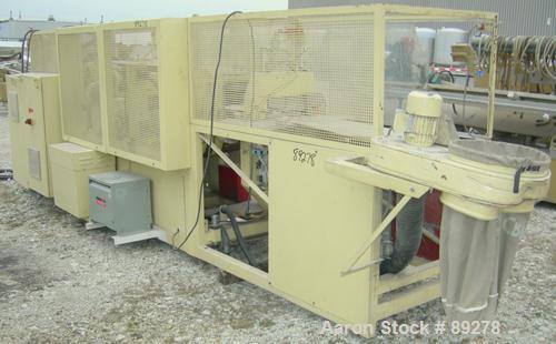 Used Actual Puller/Cutter, Model ARZ3000. (2) 9" wide x 96" long contact area, pneumatically adjustable belts, approximate 6" daylight. Driven by an approximate 5 hp motor. (1) Upacting traveling saw...