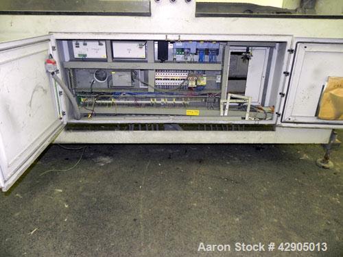 Used Battenfeld Extrusionstechnik Multiple Caterpillar Haul-Off, Model R 125/4E. Pipe diameter capacity 25mm to 125mm (0.98’’-4.92’’). (4) 3/4’’ Wide x 54’’ long contact area cleated adjustable belts...