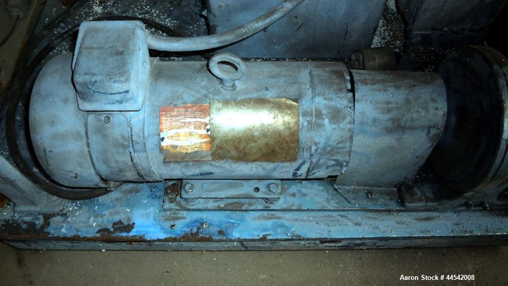 Used Boston Matthews Belt Puller, Model C-650-VT. (2) Approximately 4" wide x 24" long contact area belts, manually adjustable. Driven by a 1.5 hp, 180 volt, 1750 rpm motor. Includes a Contrex M-Driv...