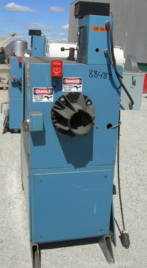 USED: Boston Matthews belt puller, model CL600-VT. (2) Manually adjustable belts, 4-1/2" wide x 42" long contact area. Drive...