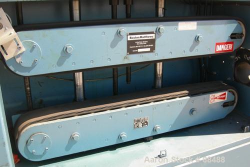 USED: Boston Matthews belt puller, model CL650-UT. (2) Manually adjustable belts, 4-1/2" wide x 42" long contact area. Drive...