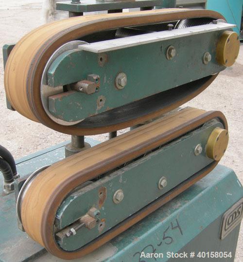 Used CDS 3" X 18" flat belt puller, model CBH183M, serial #400800. 1-104 feet per minute. Includes operator control.