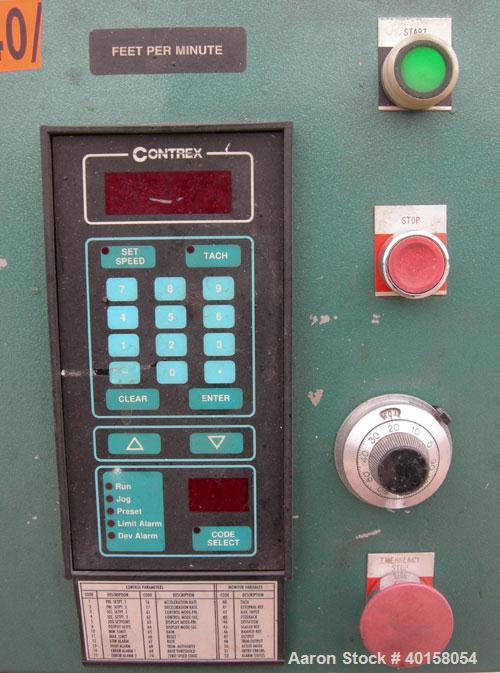 Used CDS 3" X 18" flat belt puller, model CBH183M, serial #400800. 1-104 feet per minute. Includes operator control.