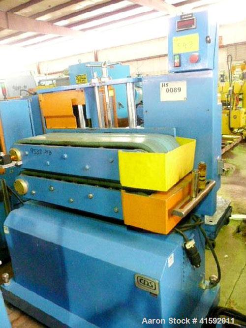 Used Custom Downstream Systems Belt Puller, Model CBH-36-12. Right to left operation. (2) 12" wide x approximate 36" contact area belts. Approximately 2 to 27 feet per minute, 6" daylight opening.