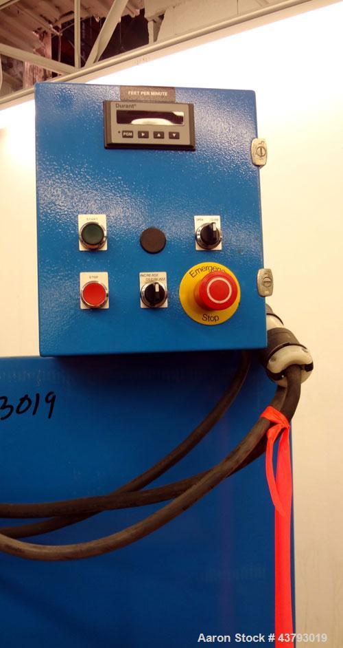 Used CDS Custom Downstream Systems Profile Puller, Model CBH-40-6V. 6" Wide x 40" long solid rubber belt. Speed range 3.4-113 feet per minute.3/60/460 volt, 6 amps. Very little use.