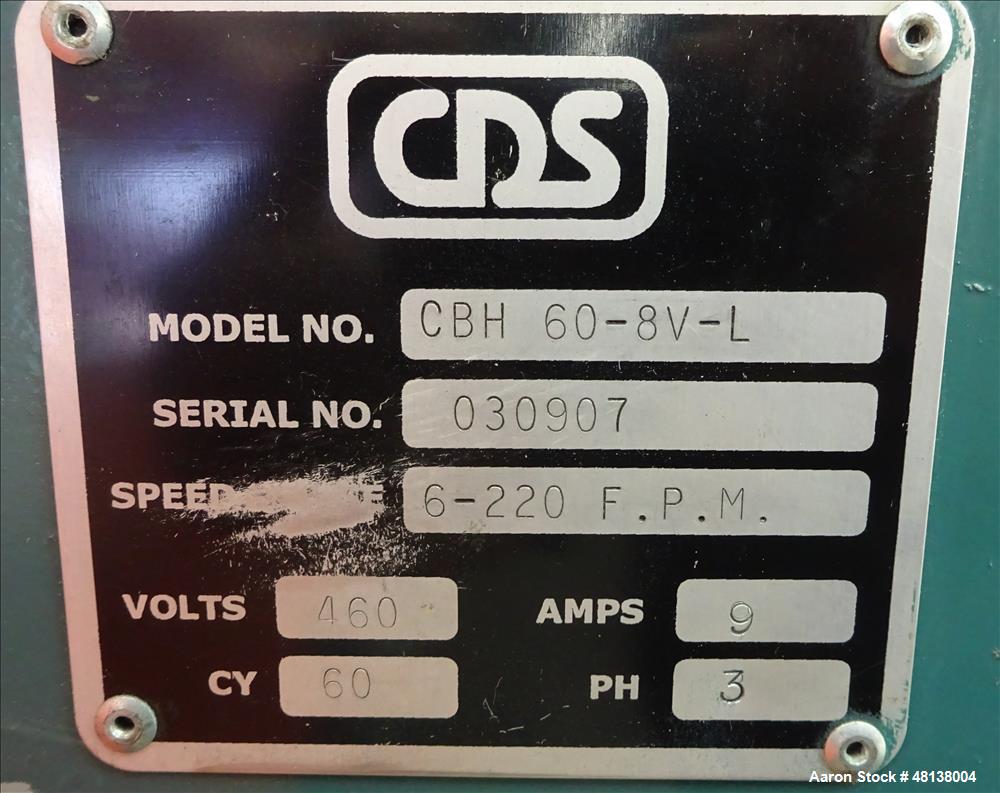 Used CDS Customs Downstream Systems Belt Puller, Model CBH 60-8V-L.