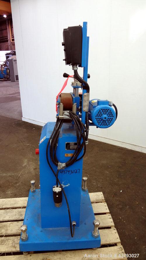 Used Custom Downstream Systems Belt Puller, Model CBH 9.5-3. Right to left operation. (2) 2-3/4" wide x approximate 9-1/2" long contact area rubber belts. Approximately 2 to 30 feet per minute belt s...