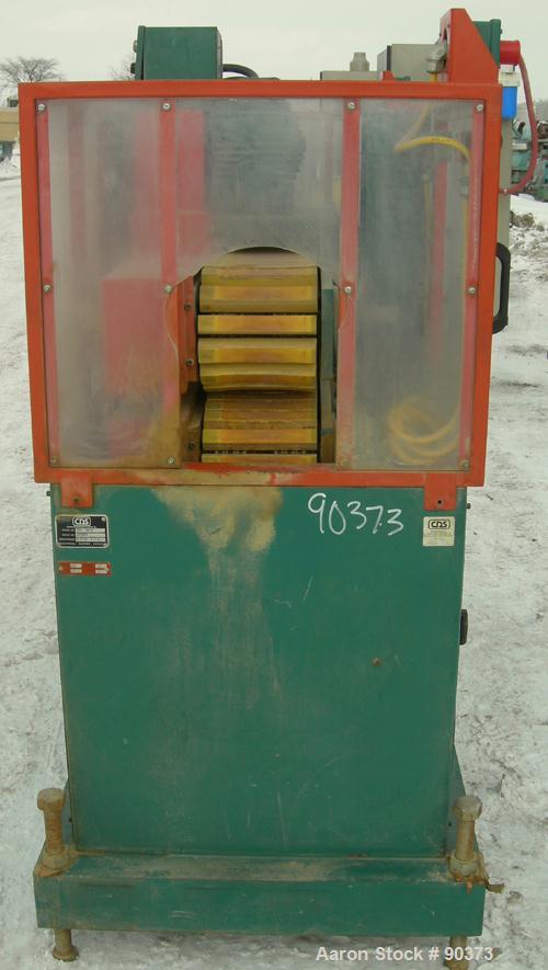 USED: Custom Downstream Systems cleated belt puller, model CCH-60-8. (2) 7-1/2" wide x approximate 60" contact area. Manually adjustable cleated belts, maximum 6" daylight. Approximately 1/2 to 13 fe...