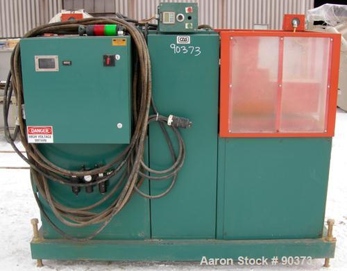 USED: Custom Downstream Systems cleated belt puller, model CCH-60-8. (2) 7-1/2" wide x approximate 60" contact area. Manually adjustable cleated belts, maximum 6" daylight. Approximately 1/2 to 13 fe...