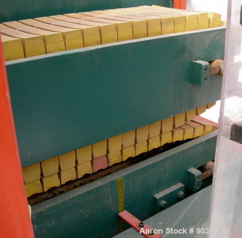 USED: Custom Downstream Systems cleated belt puller, model CCH-60-8. (2) 7-1/2" wide x approximate 60" contact area. Manually adjustable cleated belts, maximum 6" daylight. Approximately 1/2 to 13 fe...