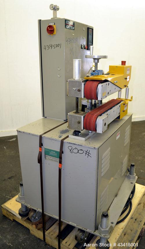 Used Conair Jetro Gatto Puller, Model 3-20. (2) 3” Wide x 20" long contact area. Manually adjustable rubber belts. Maximum feed opening 4” high. Driven by a 1.5 hp, 180 volt, 1750 rpm DC motor with r...