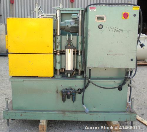 Used Conair Metaplast Puller, Model PC12-60SP-L. (2) 11-3/4" wide x 60" long contact area. Adjustable cleated belts. Rated low speed 1 feet per minute to 10 feet per minute. Each belt driven by a 2 h...