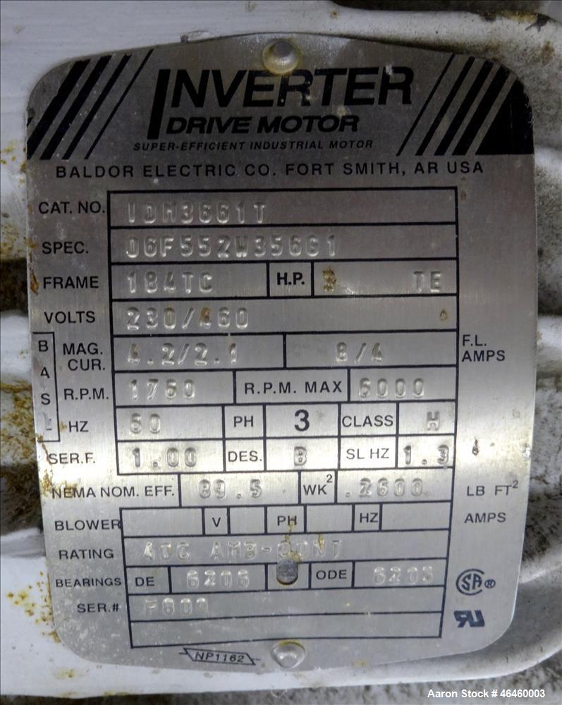 Used Custom Downstream Systems Cleated Puller, Model CCH 96-10Q. (2) 10" Wide x 96" long contact area cleated belts. Approximate 1 to 20 feet per minute. Each belt driven by 3 hp, 3/60/230/460 volt, ...