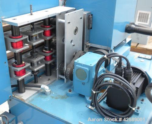 Used Versa Puller/Cutter Machine consisting of: (1) Versa puller, model CH22, approximate 2" wide x 20" contact length, manually adjustable rubber belts driven by a 1 1/2 hp, 3 phase, 240 volt, 4000 ...