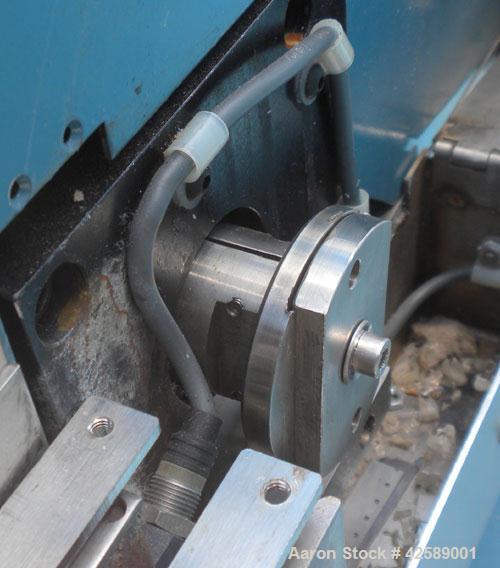 Used Versa Puller/Cutter Machine consisting of: (1) Versa puller, model CH22, approximate 2" wide x 20" contact length, manually adjustable rubber belts driven by a 1 1/2 hp, 3 phase, 240 volt, 4000 ...