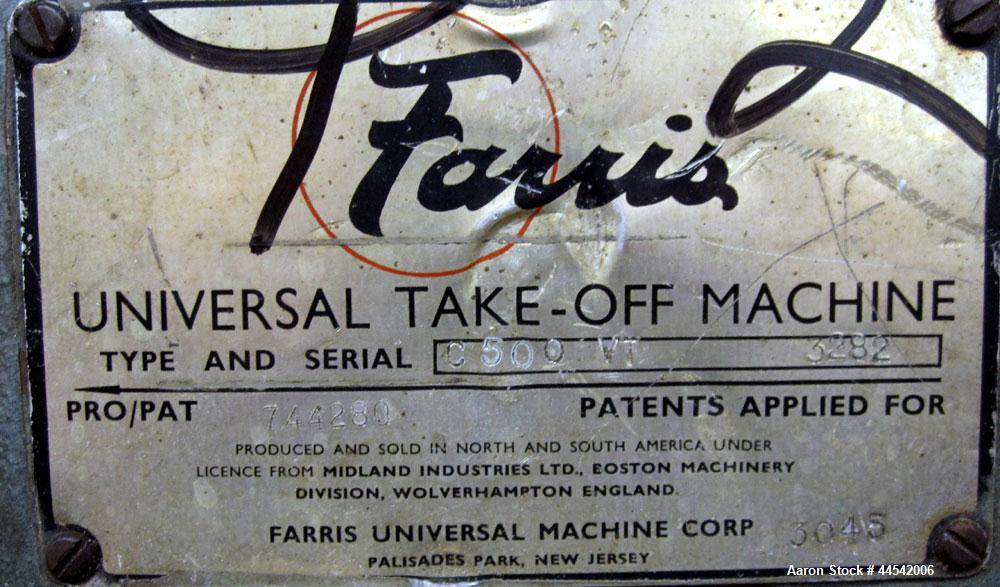 Used Farris Belt Puller, Model C-500-VT