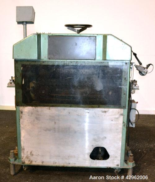 Used Gatto Cat-A-Puller, Model 207-3PC. (2) 3’’ Wide x 28’’ long contact cleated rubber belts. Manually adjustable 5’’ belt opening. Belt speed 1/2-60 feet per minute. Driven by a 3hp, 180 volt DC mo...