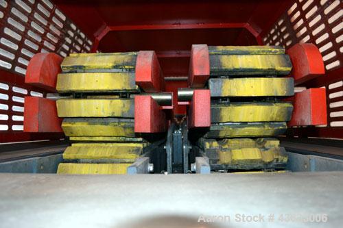 Used Greiner Extrusionstechnik Cat Pul Puller/Saw Combination, Model 30/9-235-S-DS. (2) Approximately 9” wide x 102” long contact length cleated belts, and (2) upacting saws with pneumatic hold downs...
