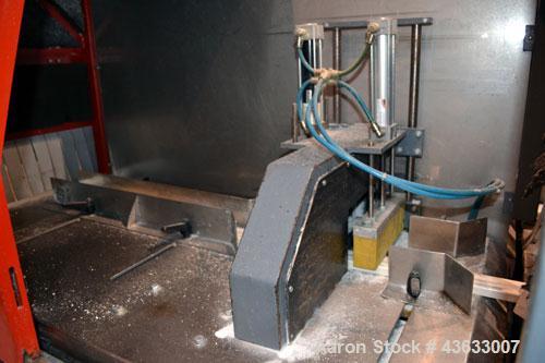 Used Greiner Extrusionstechnik Cat Pul Puller/Saw Combination, Model 30/9-235-S-DS. (2) Approximately 9” wide x 102” long contact length cleated belts, and (2) upacting saws with pneumatic hold downs...